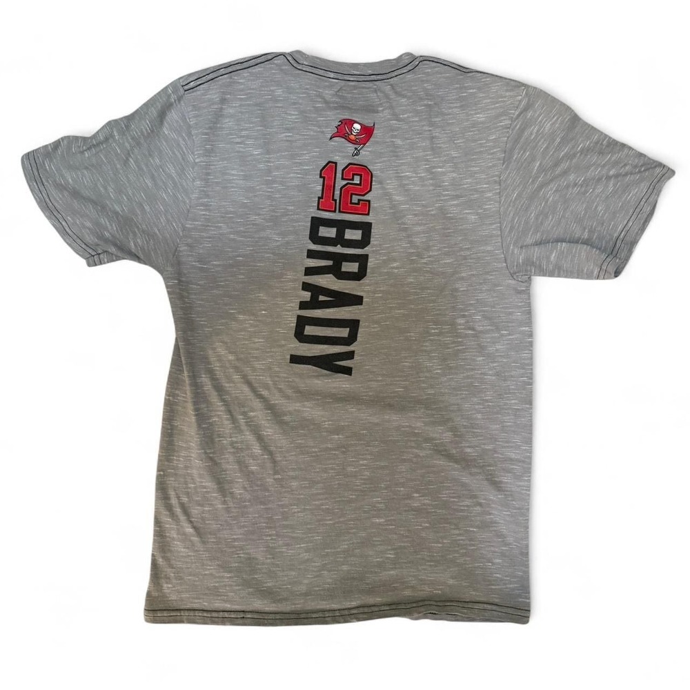 Tom Brady Tampa Bay Buccaneers Gray Slub NFL T-Shirt Size‎ S